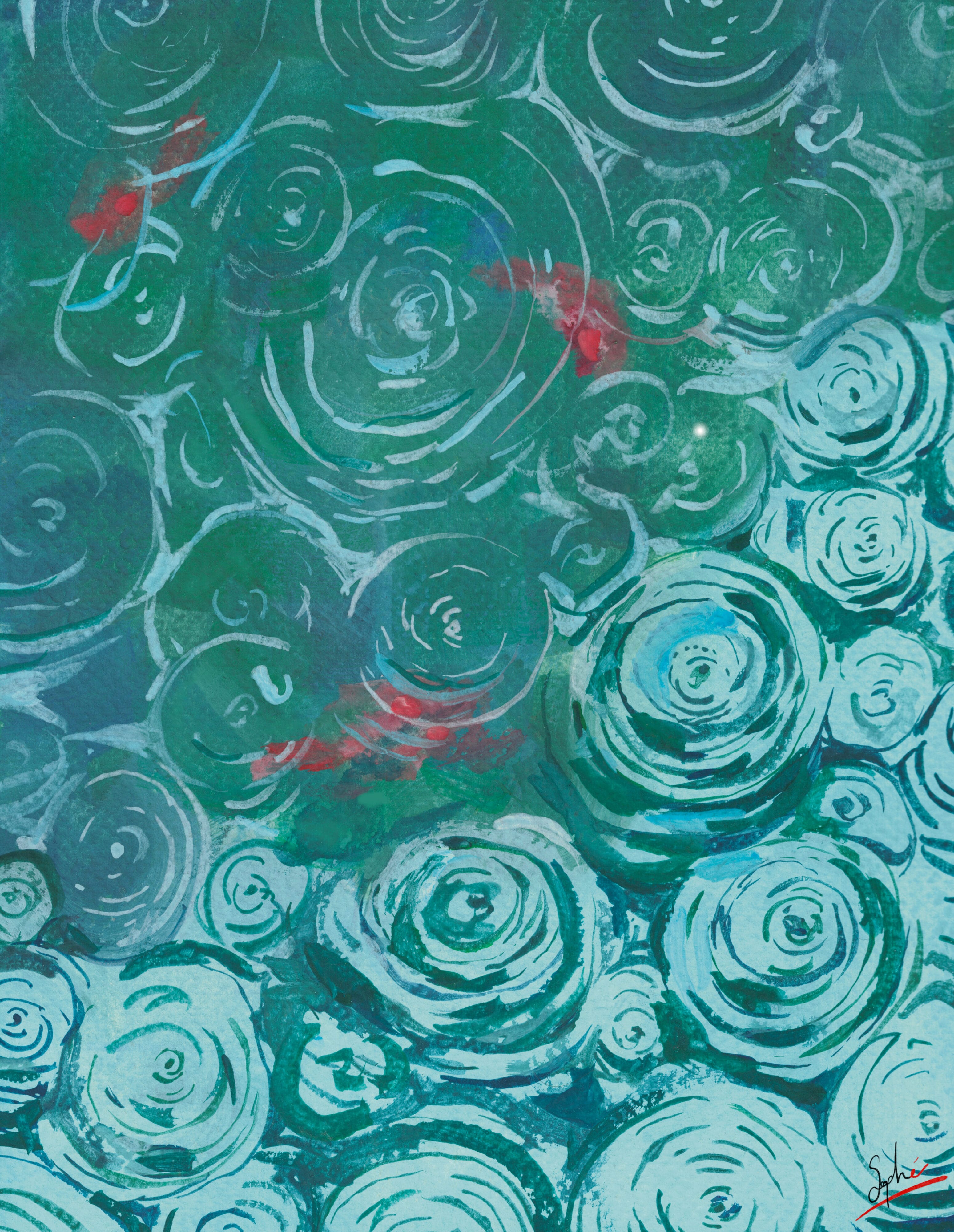 Poissons sous la pluie par Sophé