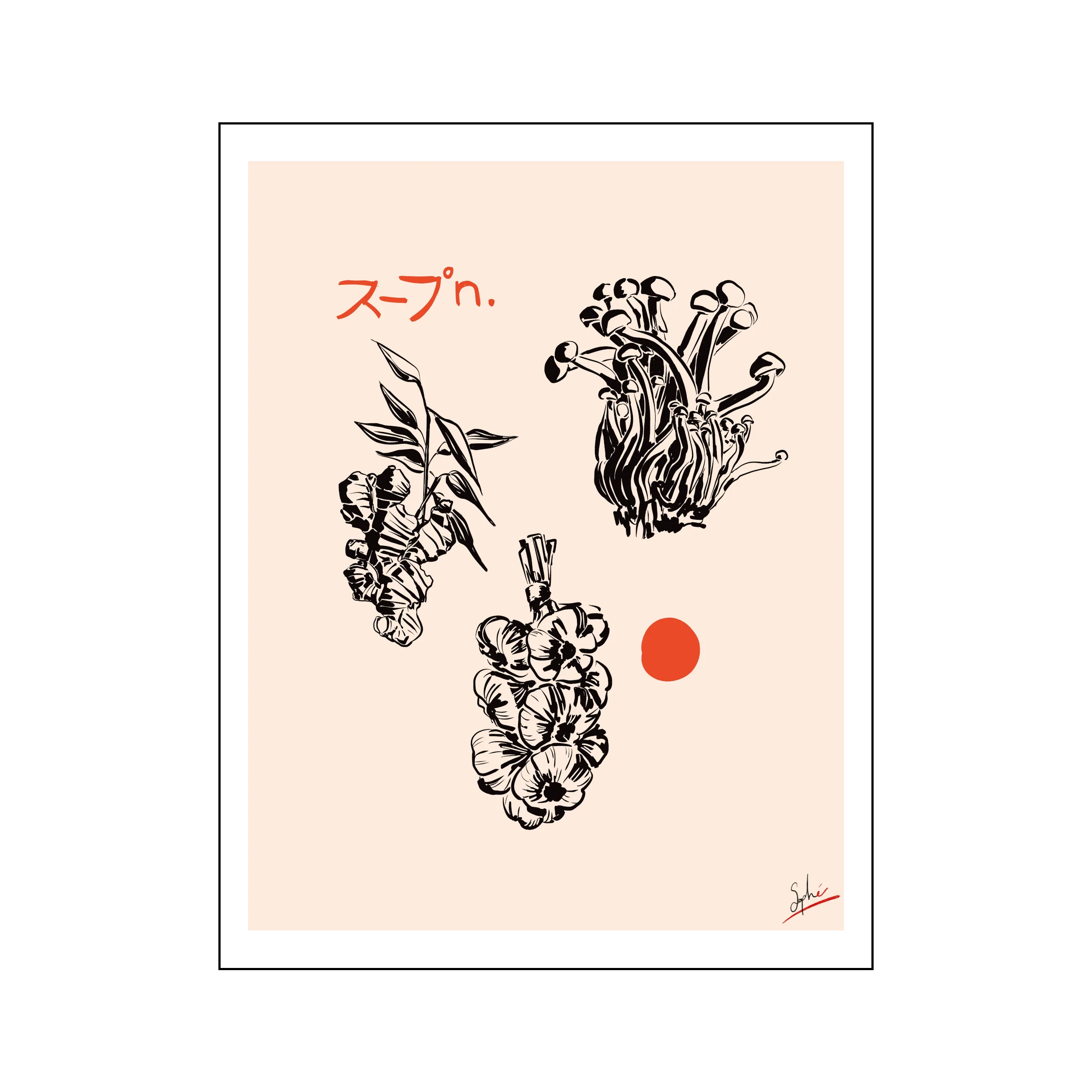 Enoki, ail et gingembre par Sophé
