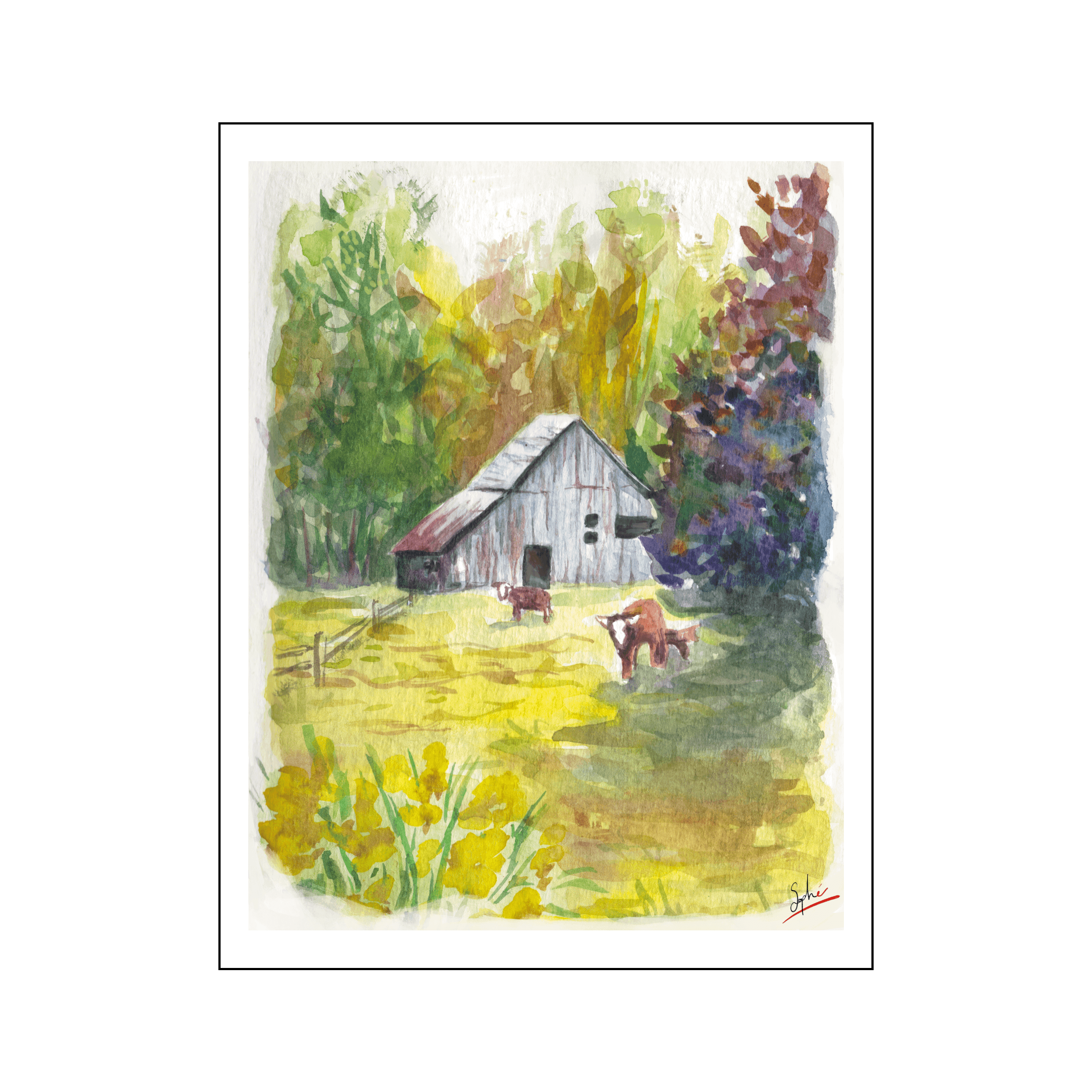 Fermette en forêt par Sophé