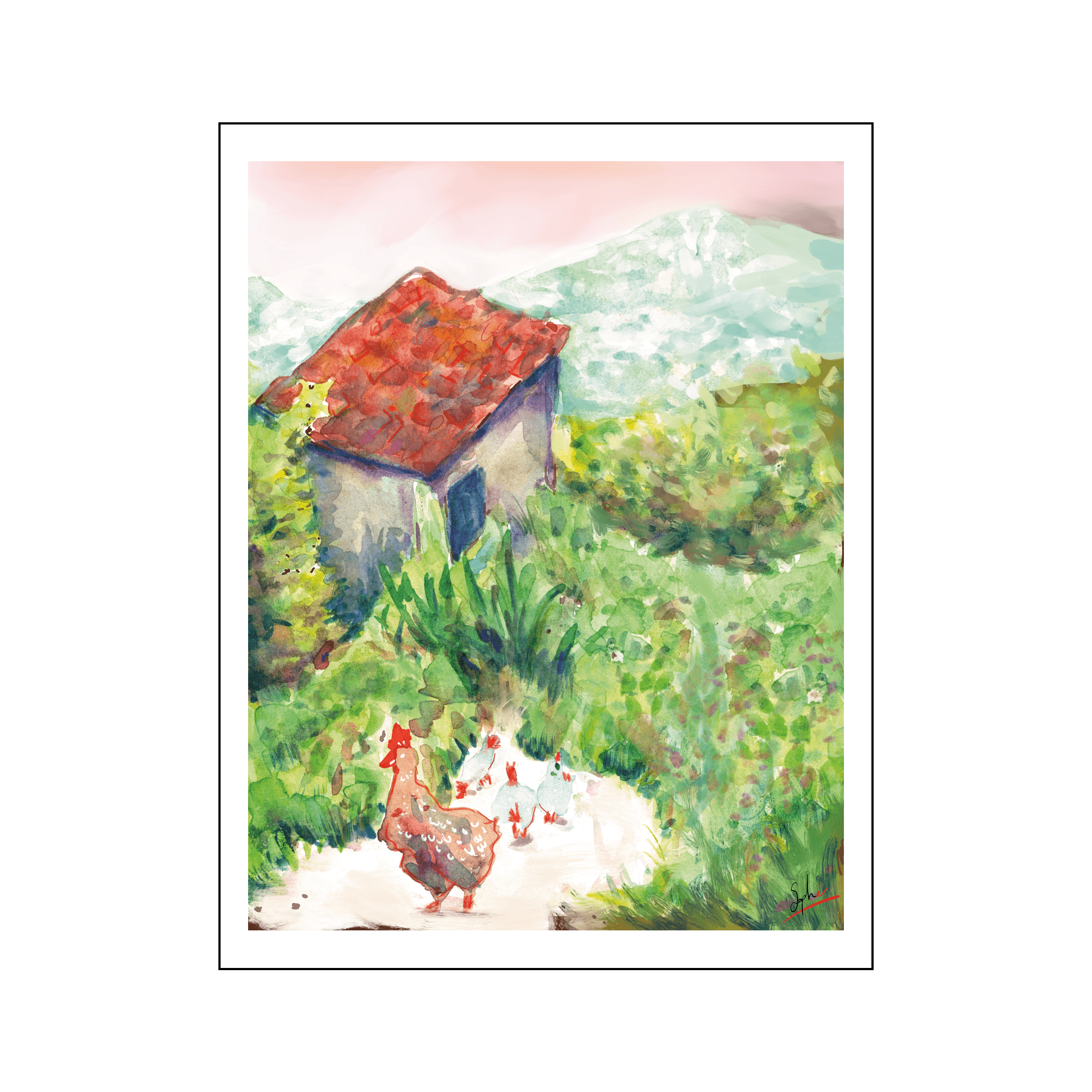 Maison à la montagne par Sophé