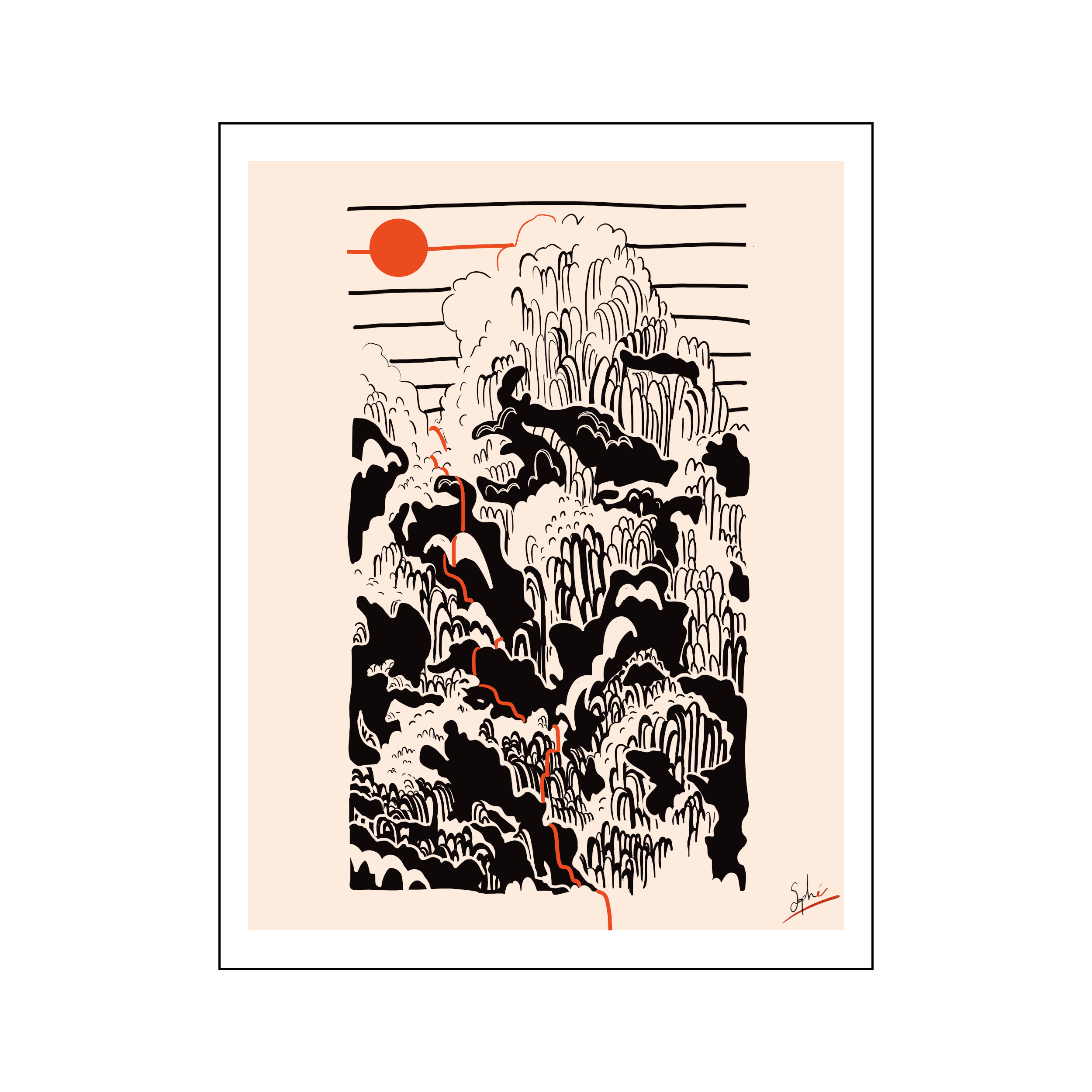Montagnes et soleil par Sophé