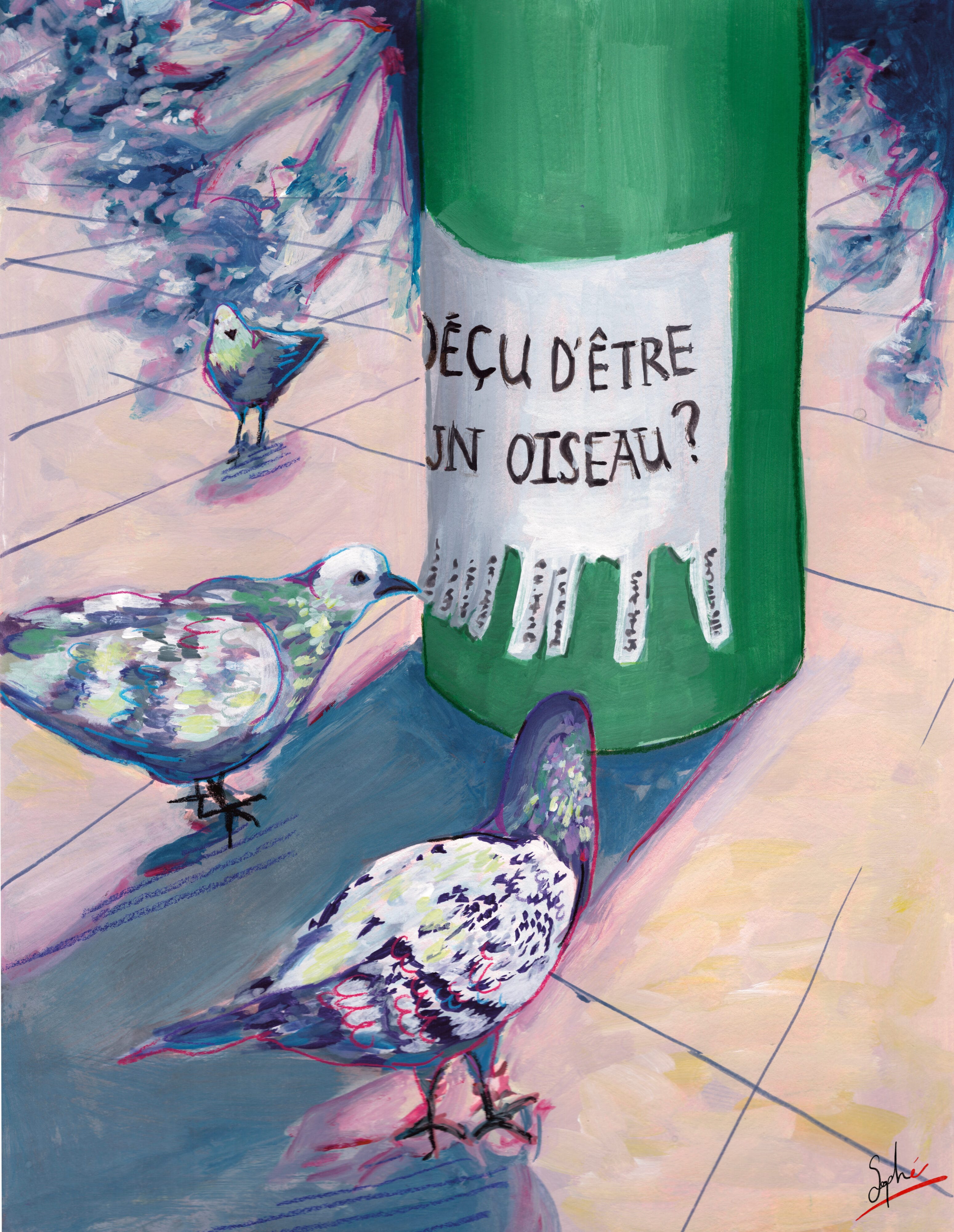 Deçu d'être un oiseau par Sophé