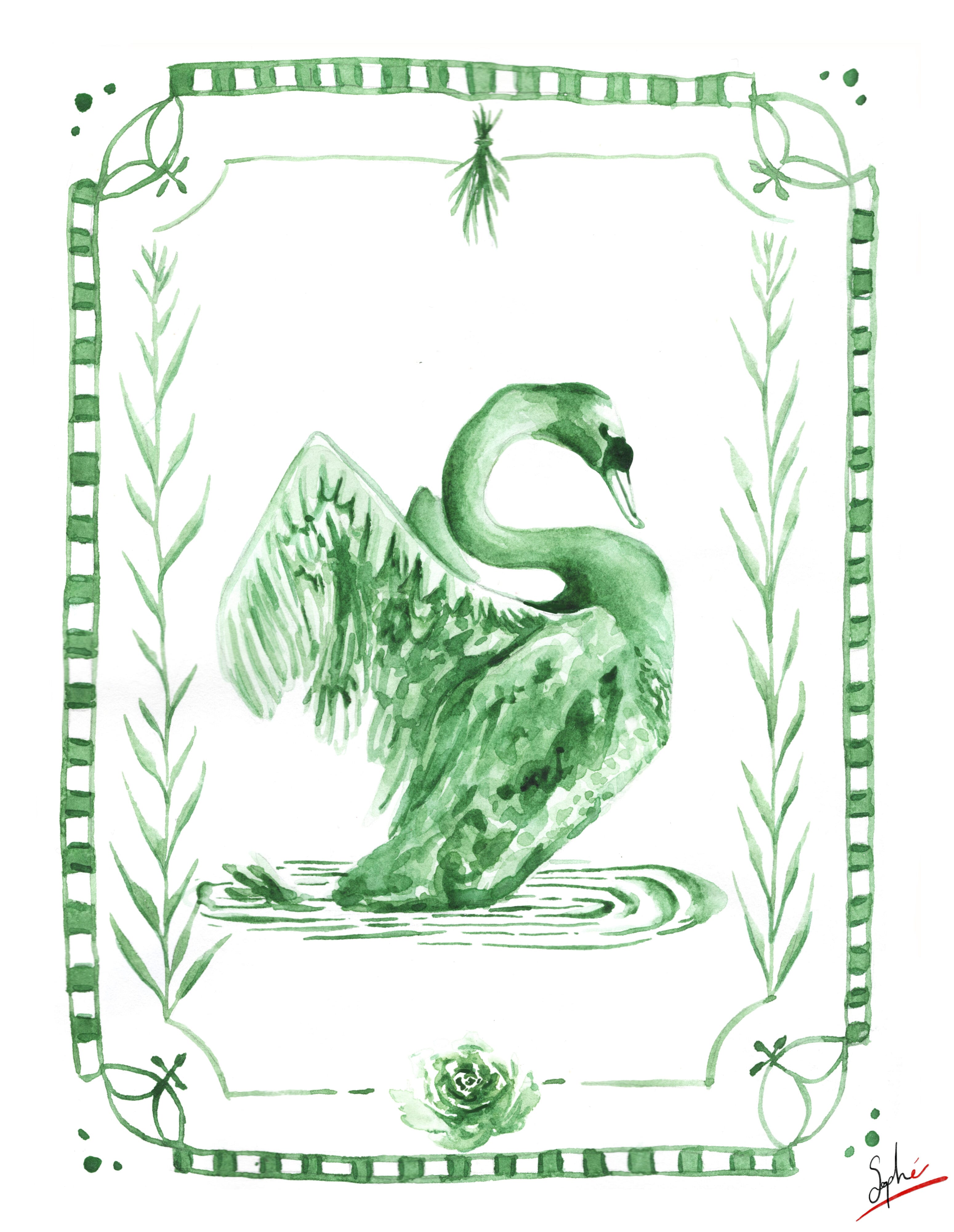 Cygne monochromatique par Sophé