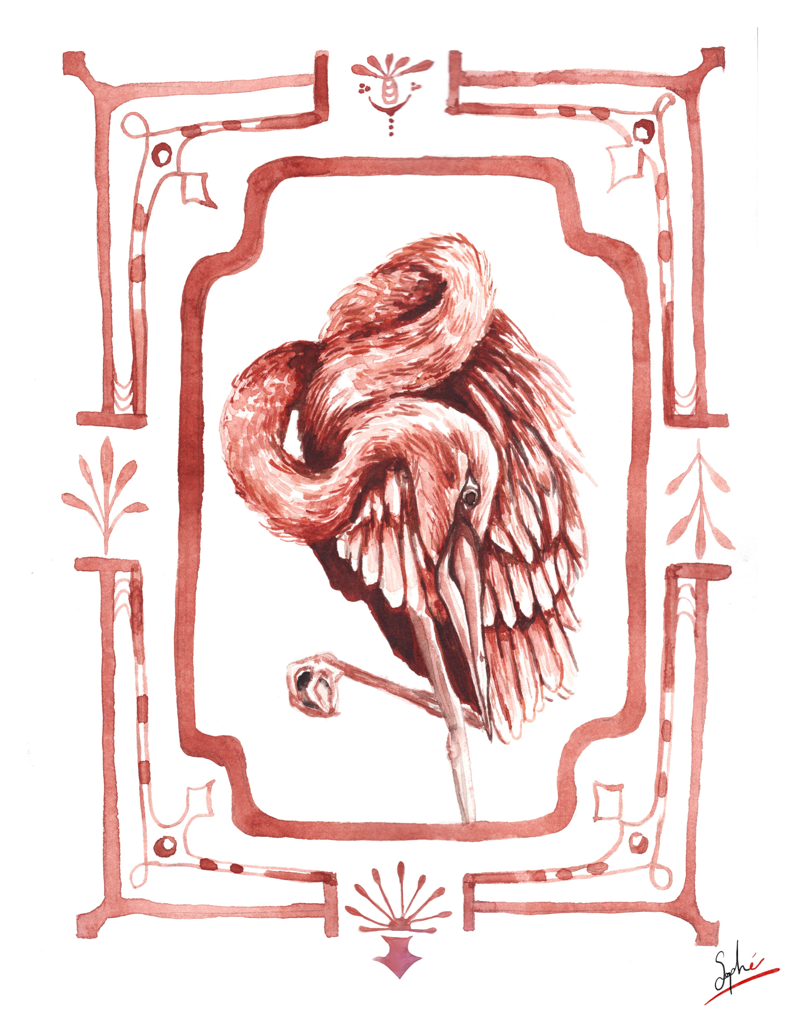 Héron monochromatique par Sophé