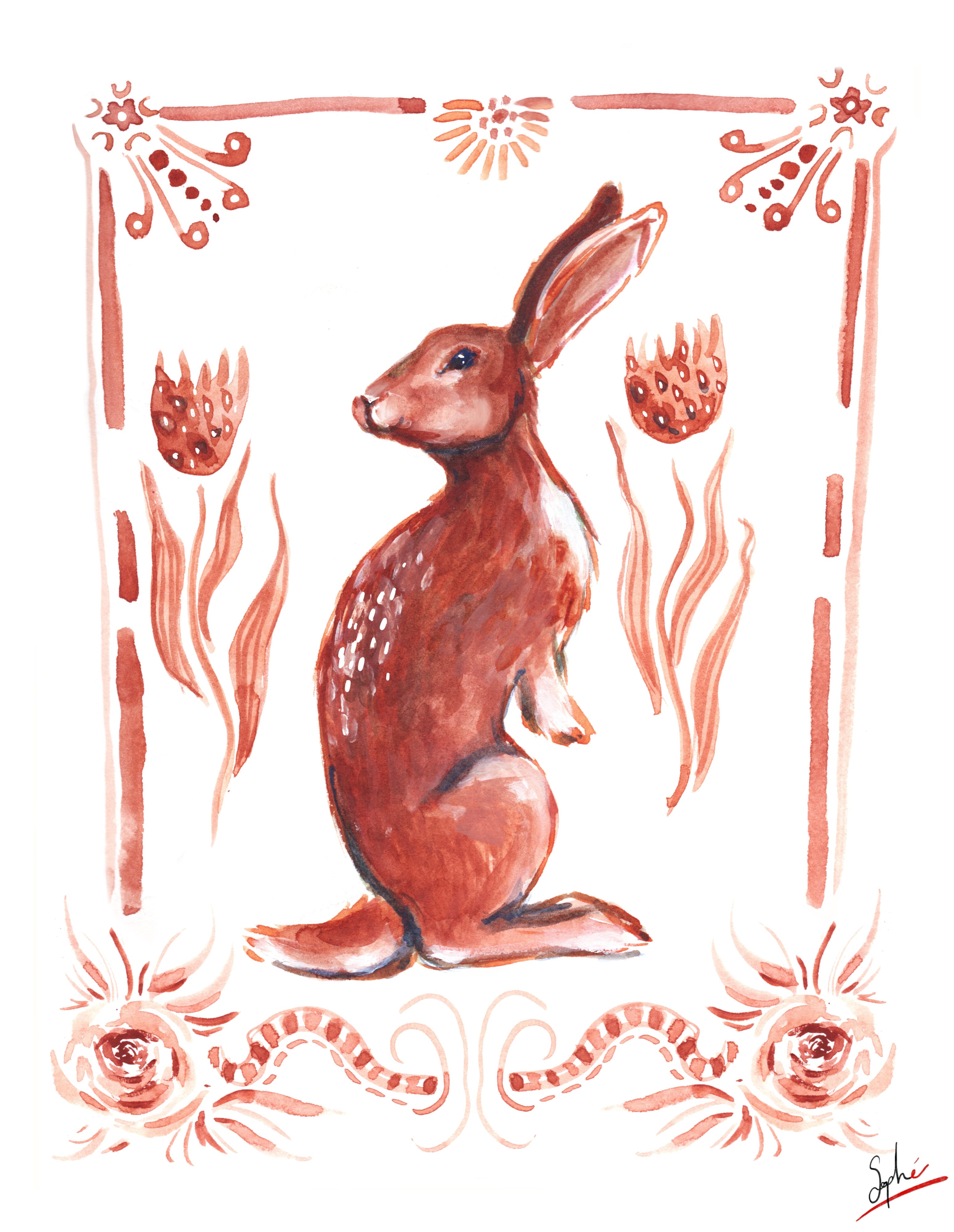 Lapin monochromatique par Sophé