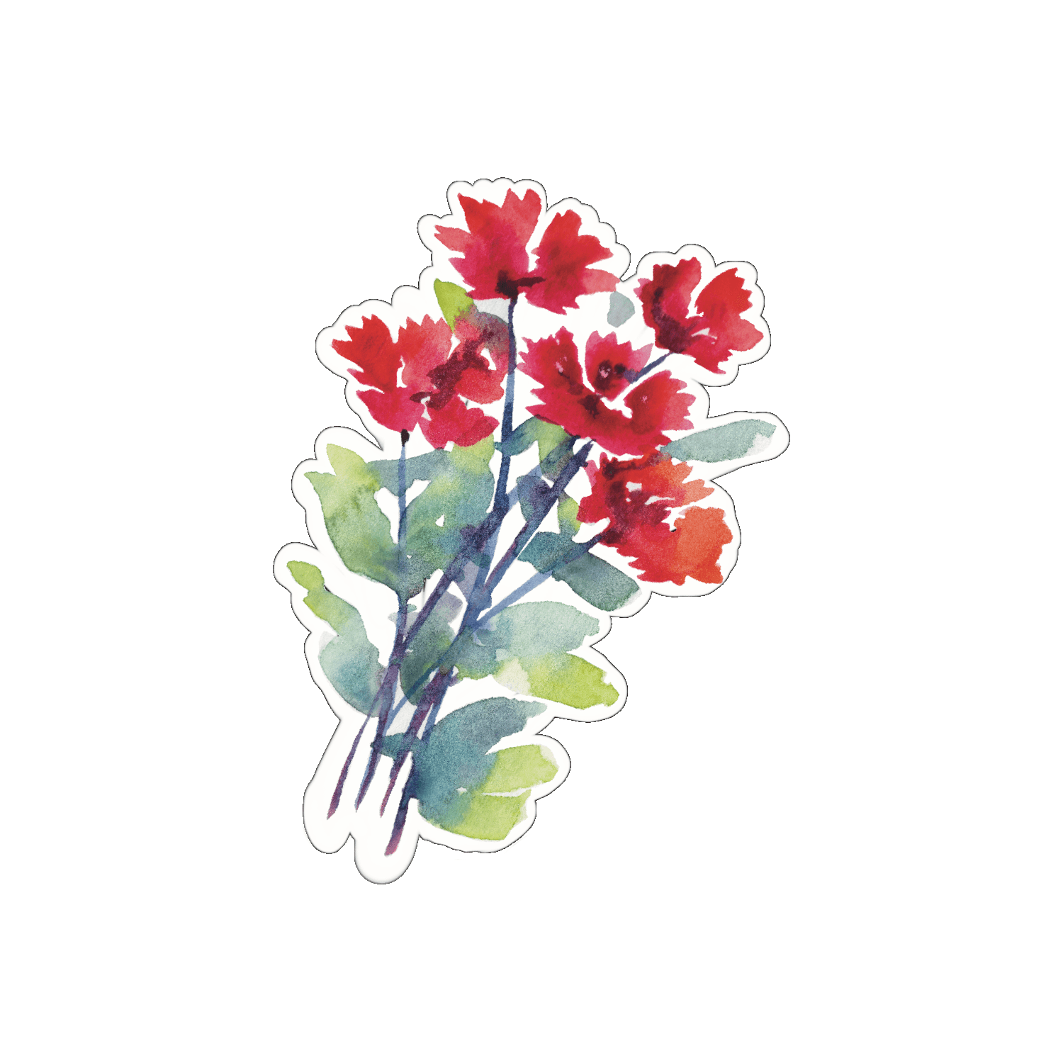 Bouquet de fleurs rouges par Sophé