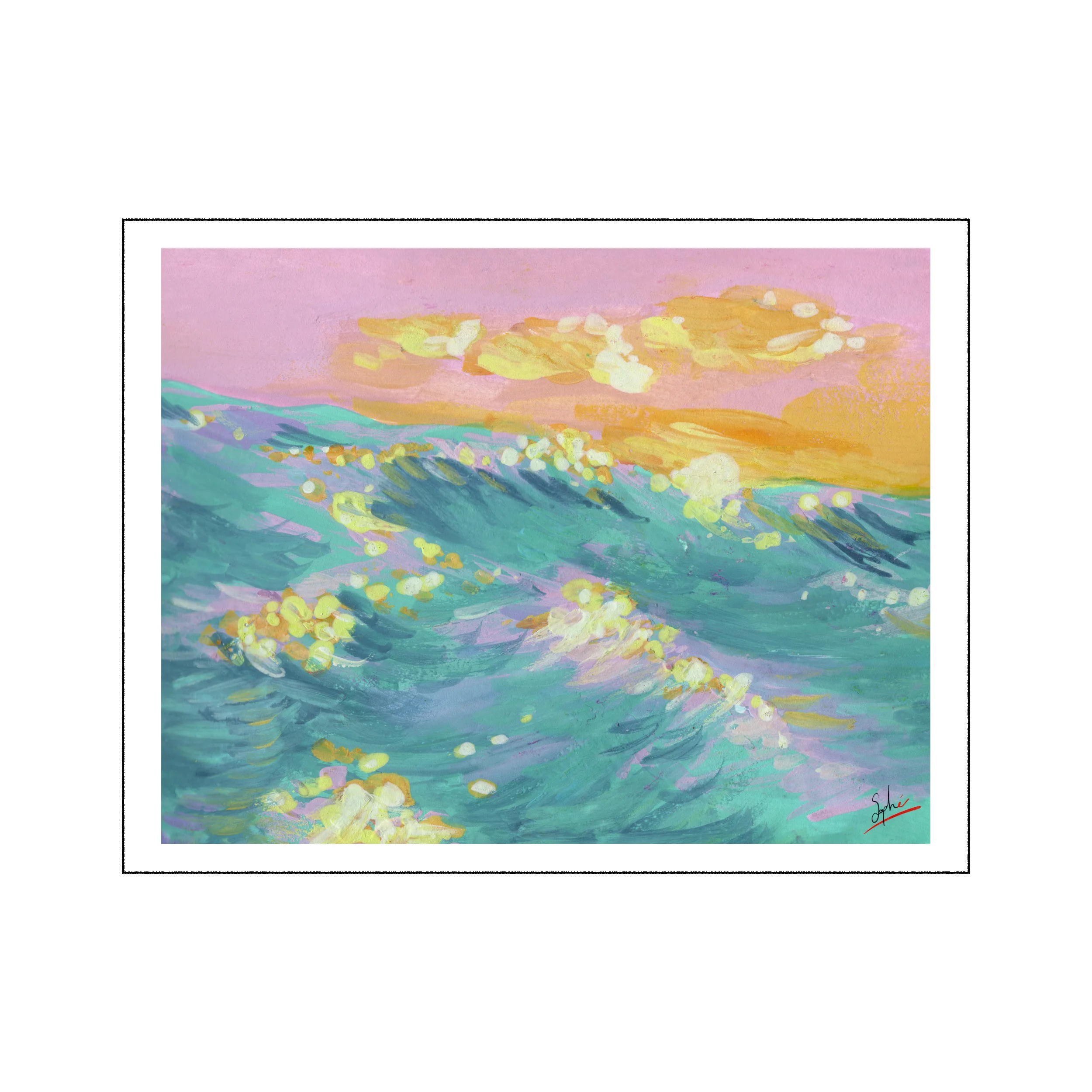 Océan couleur pastel par Sophé