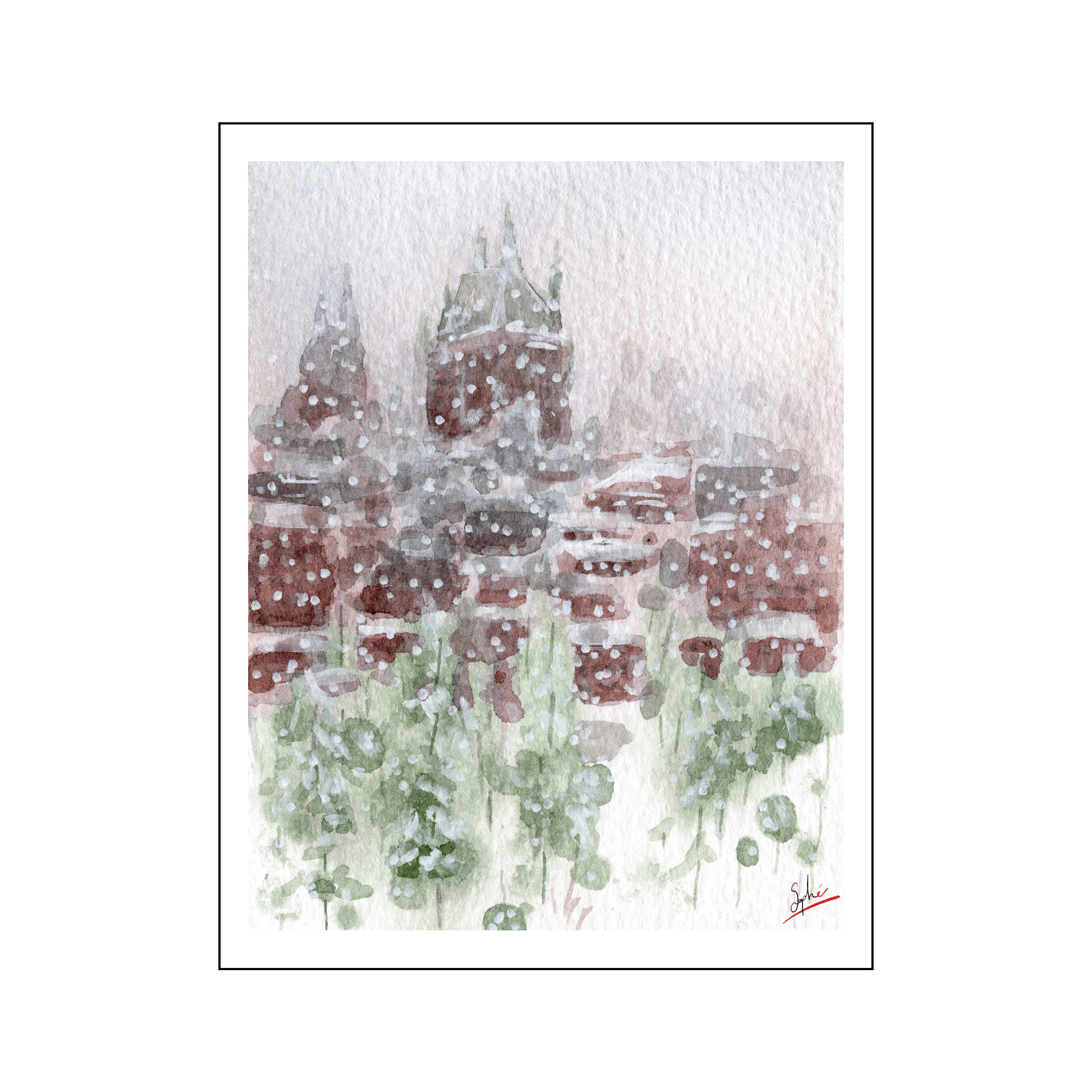 Château enneigé par Sophé