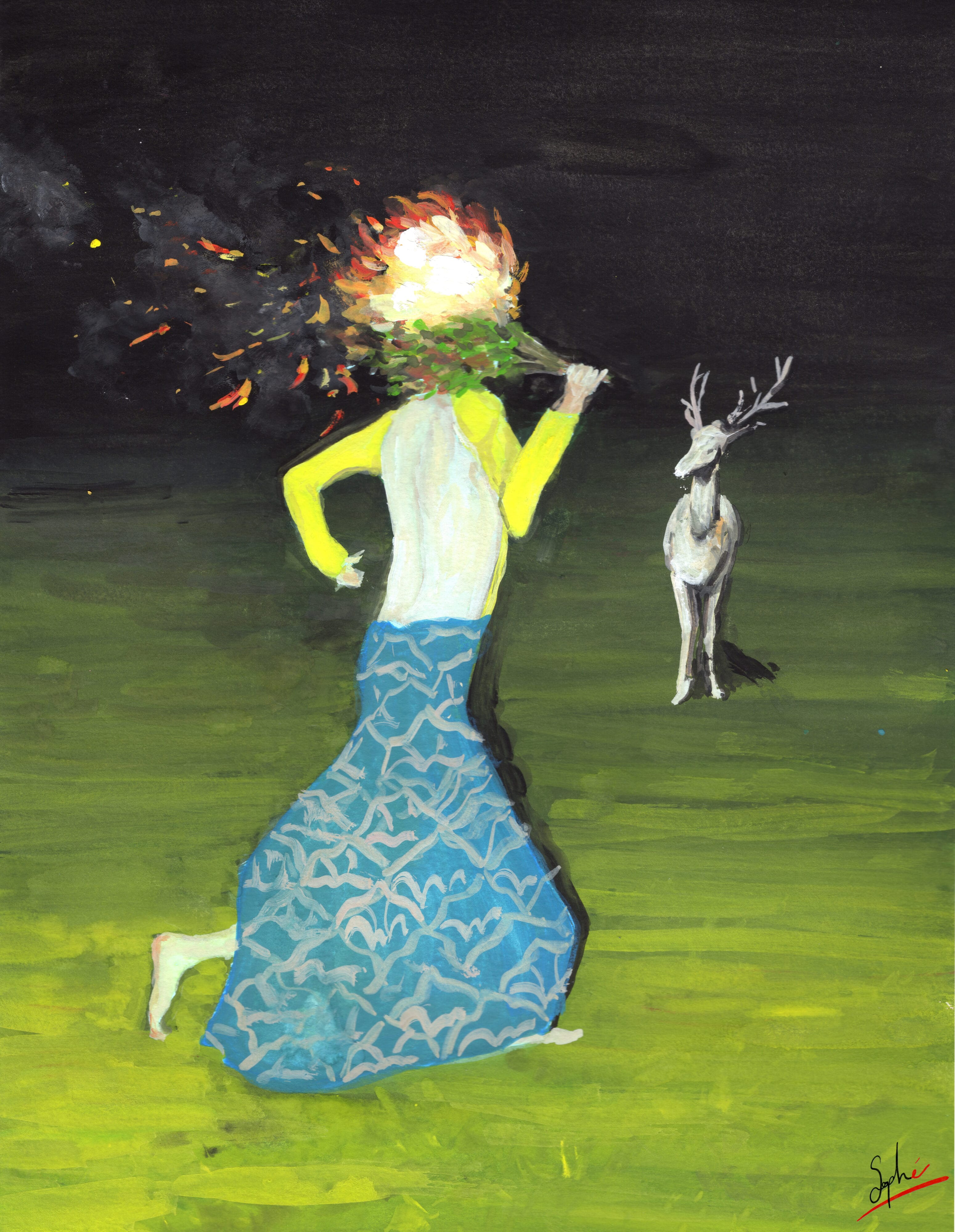 Femme qui fuit par Sophé