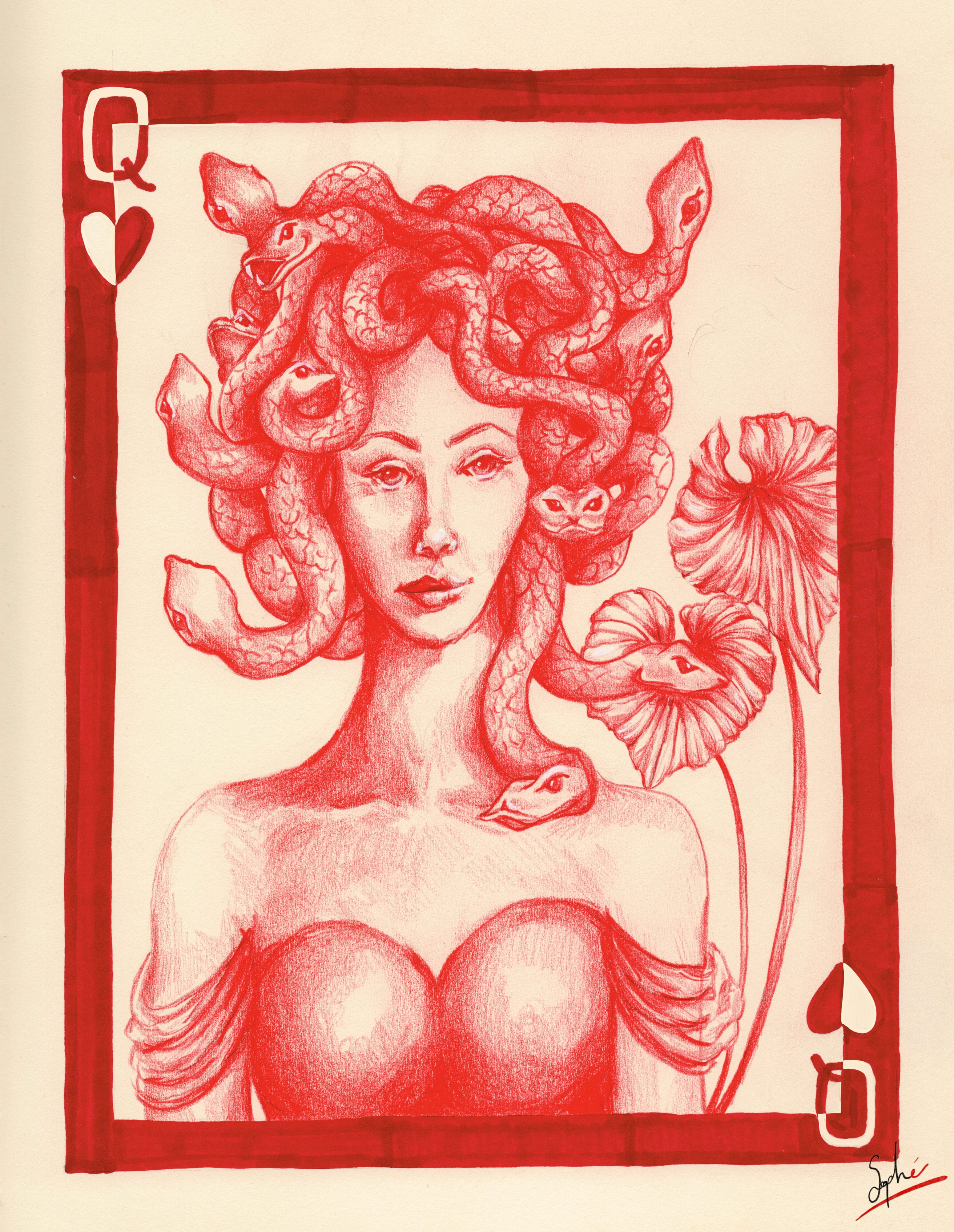 Médusa rouge par Sophé