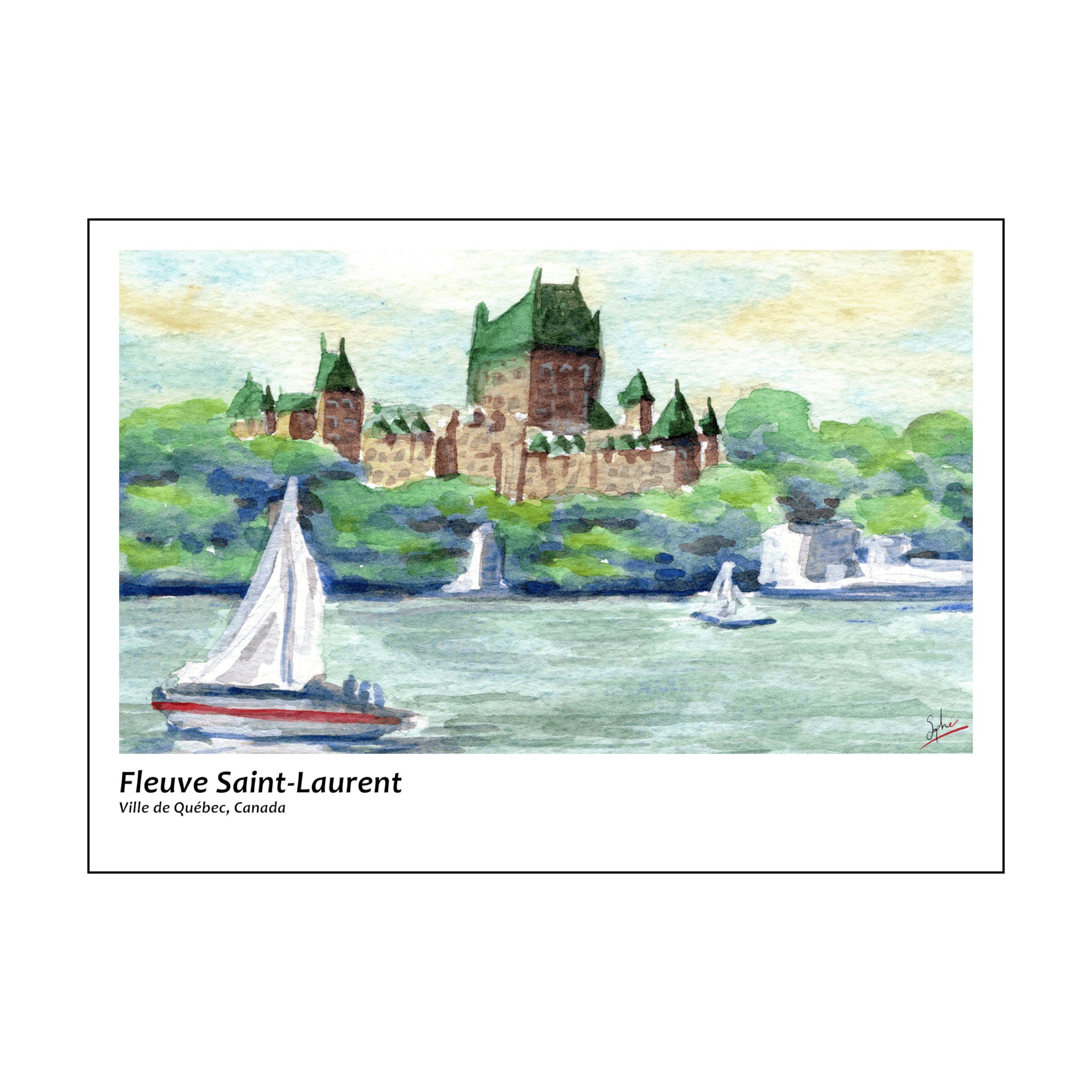 Fleuve et château par Sophé